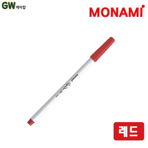 모나미 수성사인펜 351 (흑색,적색,청색)